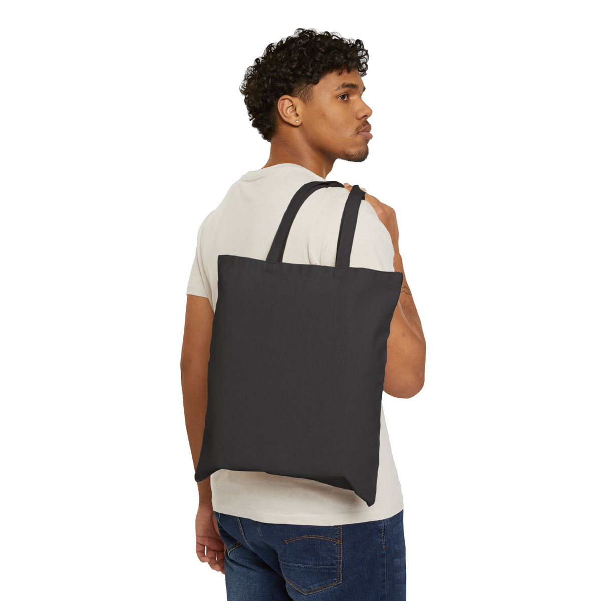 beige manta ray and black flower tote bag designs