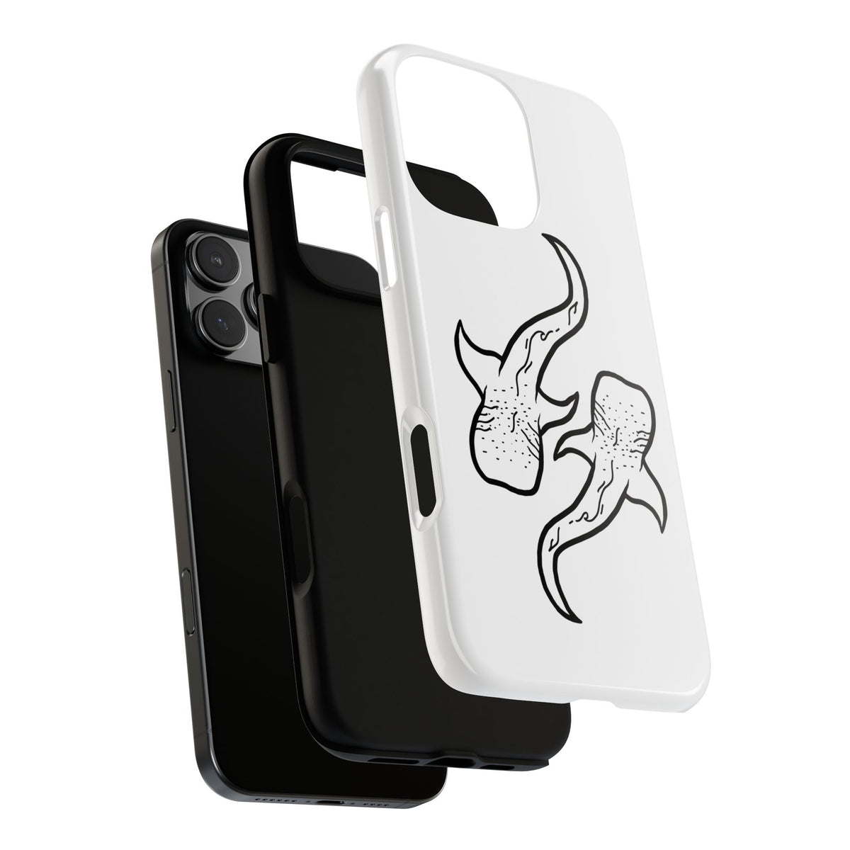 Whale Shark (White) Phone Case