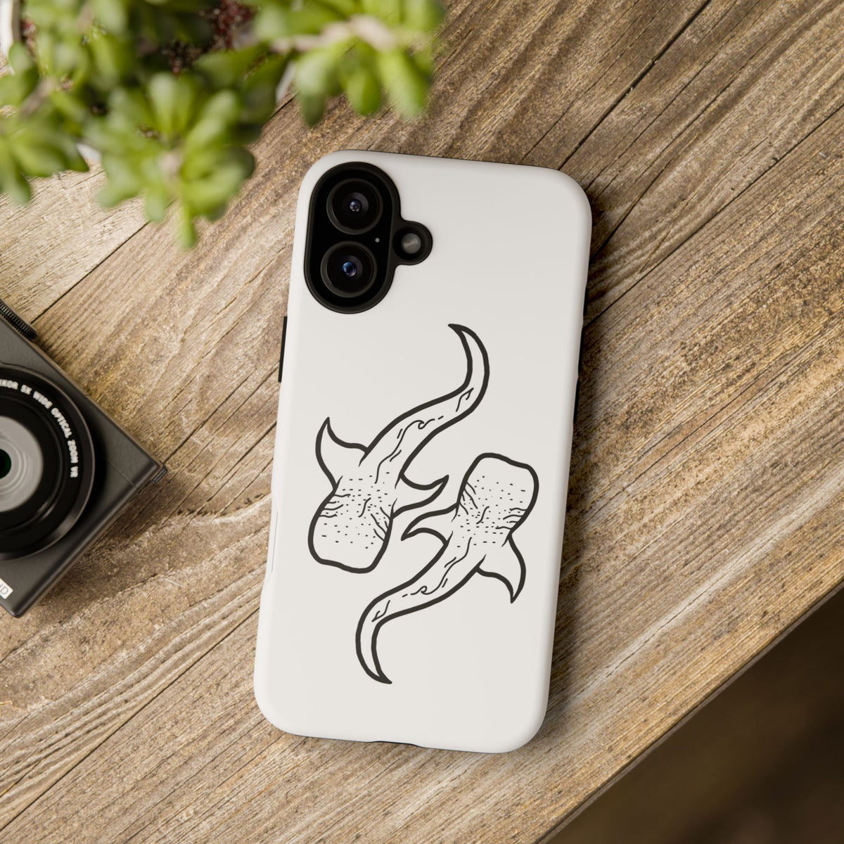 Whale Shark (White) Phone Case