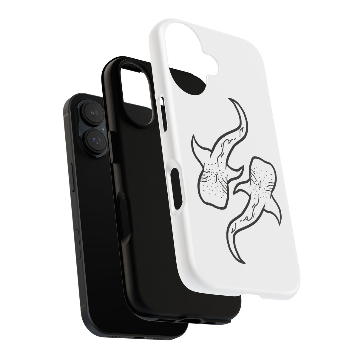 Whale Shark (White) Phone Case