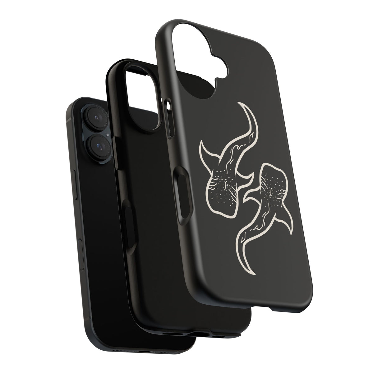 Whale Shark (Black) Phone Case