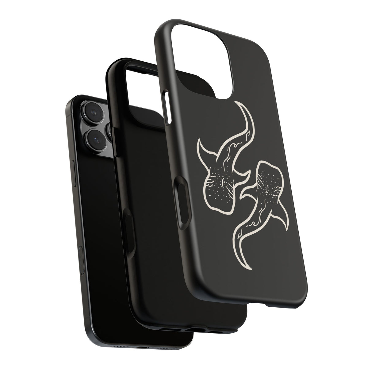 Whale Shark (Black) Phone Case