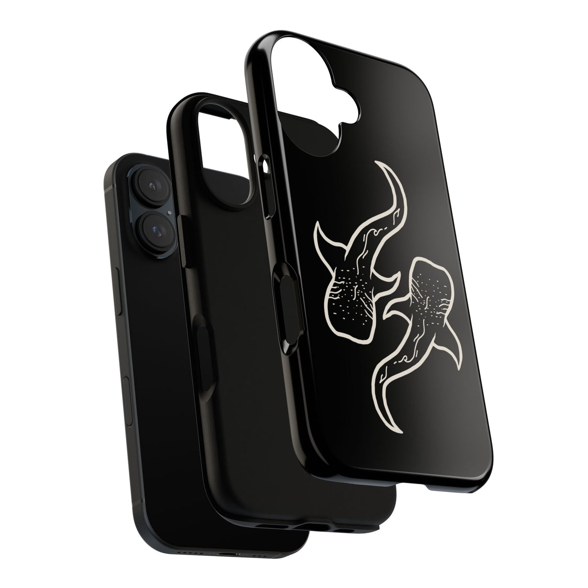 Whale Shark (Black) Phone Case