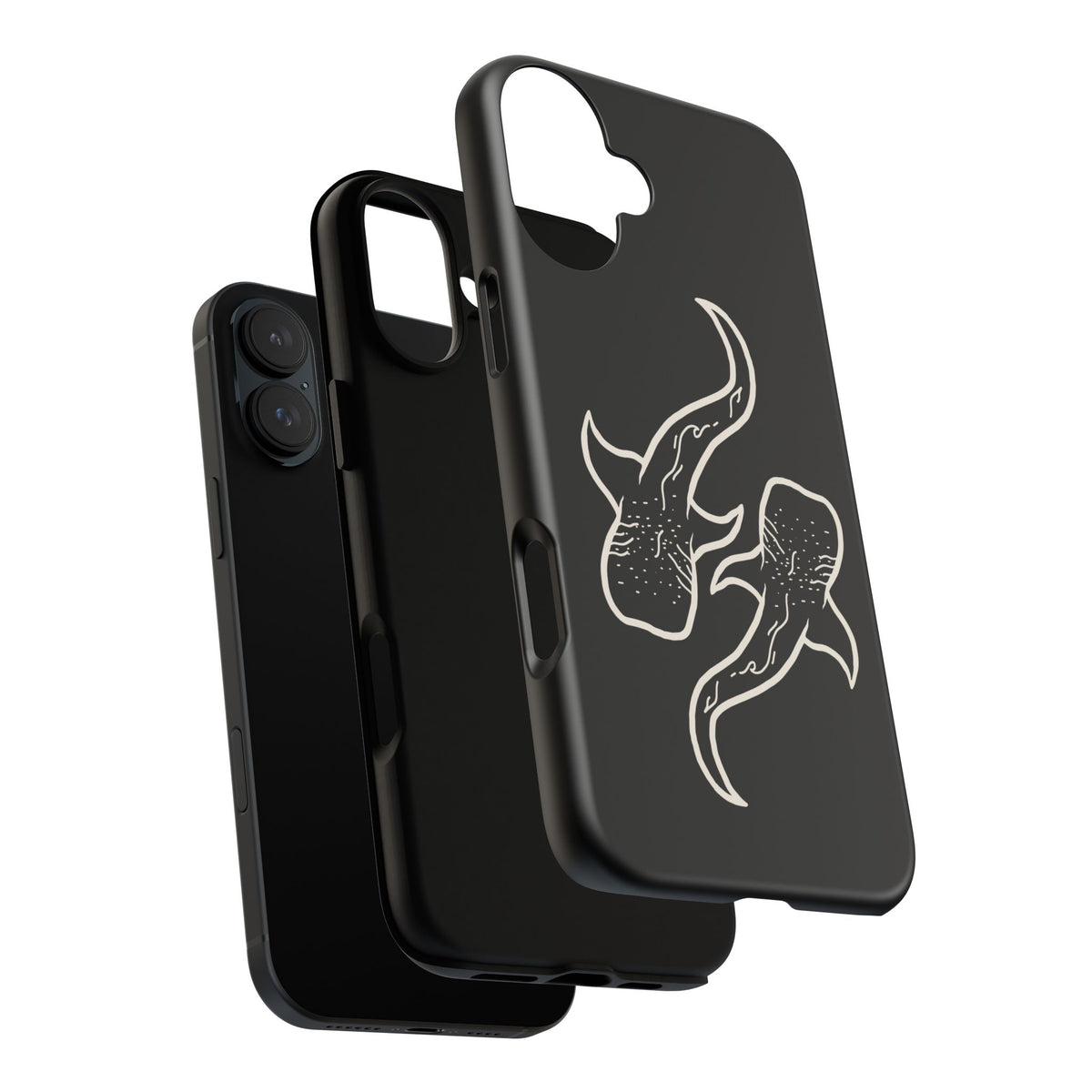 Whale Shark (Black) Phone Case