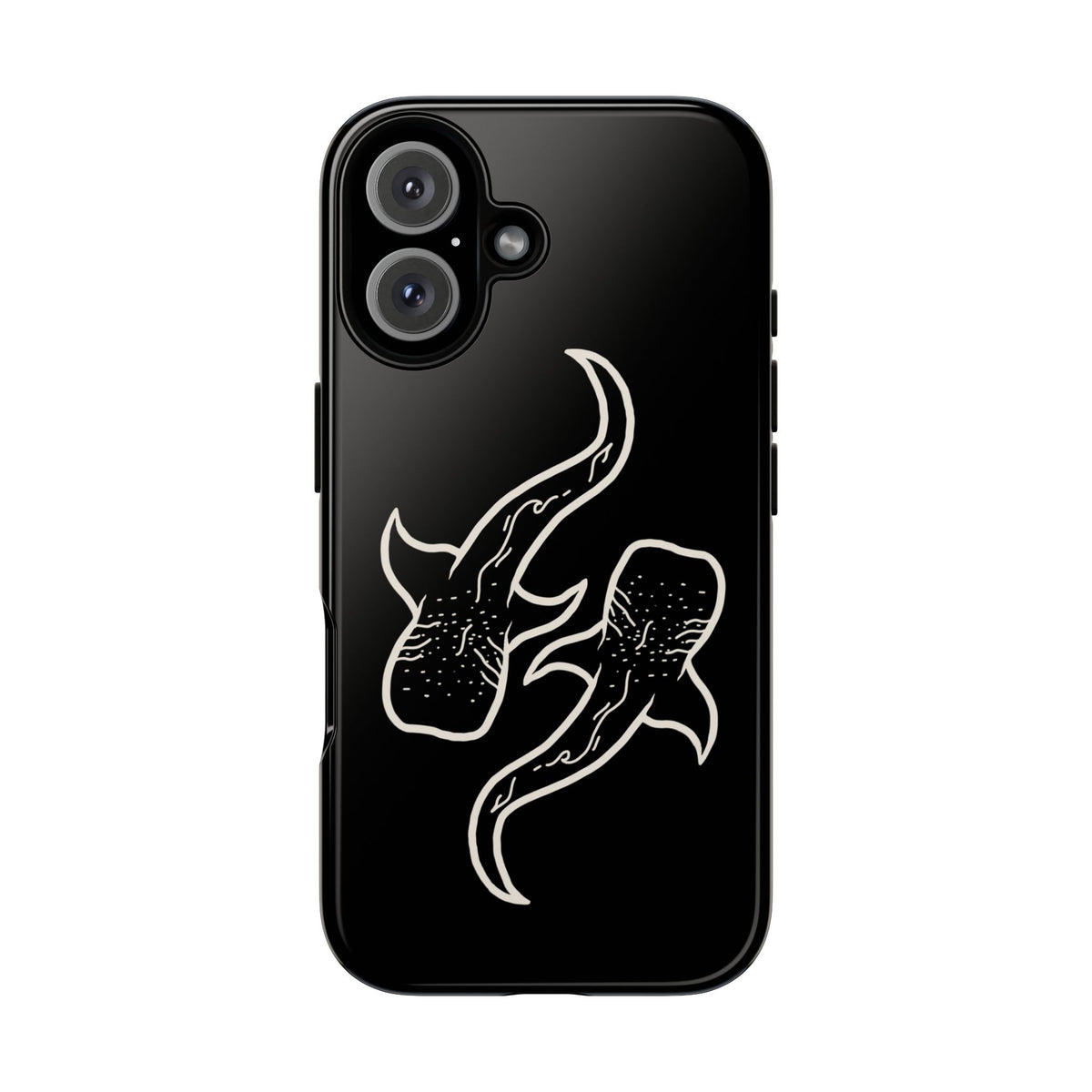 Whale Shark (Black) Phone Case