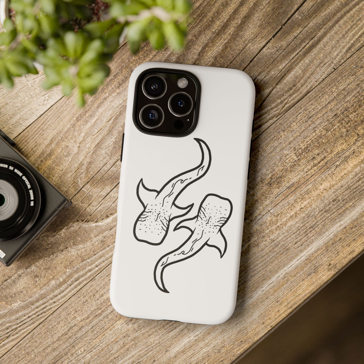 Whale Shark (White) Phone Case