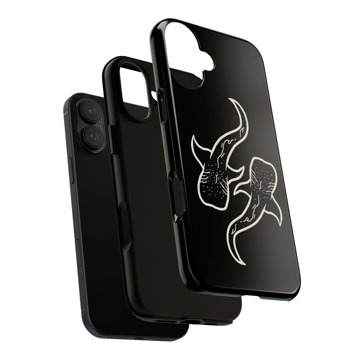 Whale Shark (Black) Phone Case