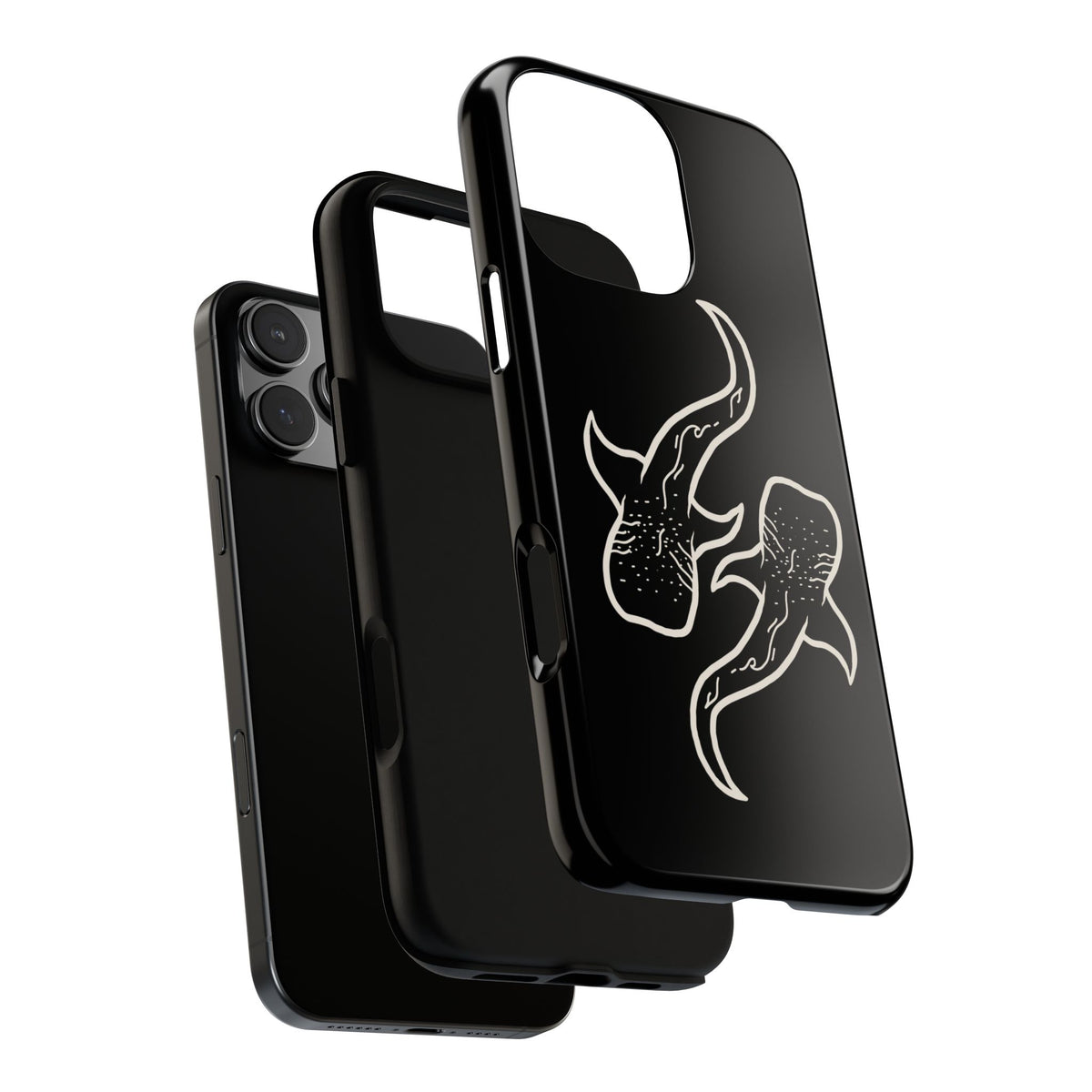 Whale Shark (Black) Phone Case