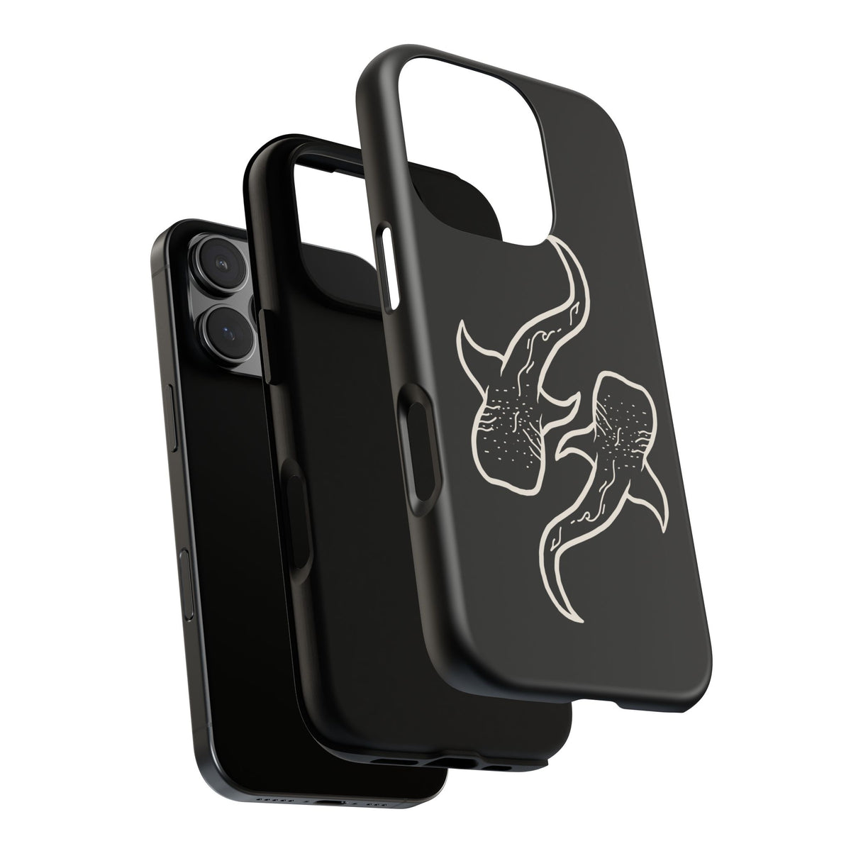 Whale Shark (Black) Phone Case