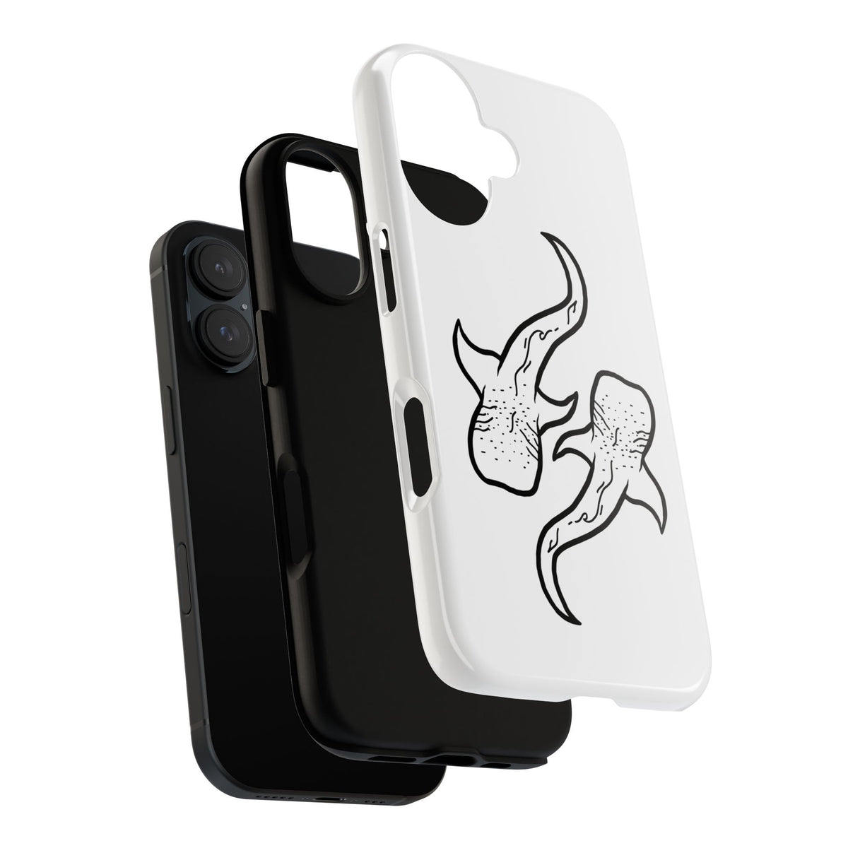 Whale Shark (White) Phone Case