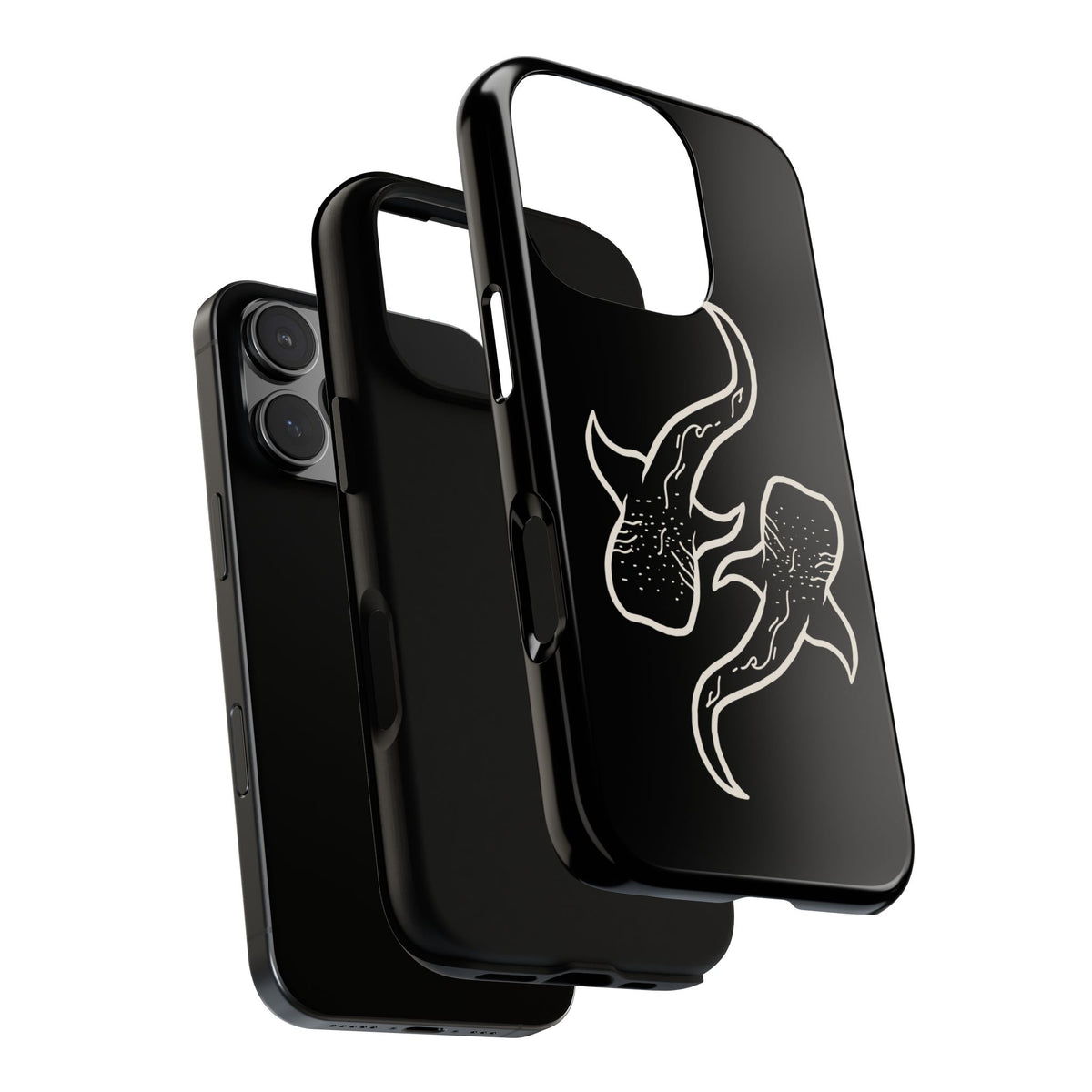Whale Shark (Black) Phone Case